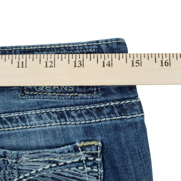 Silver Jeans Co Jeans Women 29x33 Aiko Bootcut Embroidered Whiskered Low Rise - Picture 11 of 15